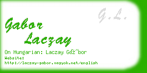 gabor laczay business card